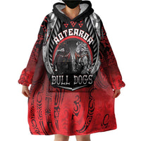 Aotearoa Bulldog Personalised Wearable Blanket Hoodie Maori Kowhaiwhai Motif LT9 - Polynesian Pride