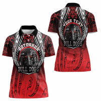 Aotearoa Bulldog Personalised Women Polo Shirt Maori Kowhaiwhai Motif LT9 - Polynesian Pride