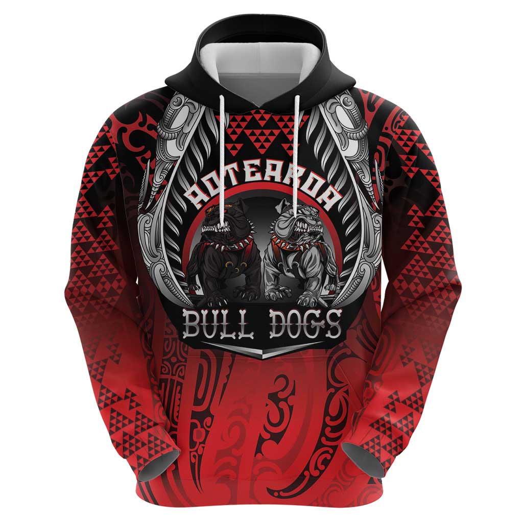 Aotearoa Bulldog Personalised Zip Hoodie Maori Kowhaiwhai Motif LT9 - Polynesian Pride
