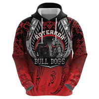 Aotearoa Bulldog Personalised Zip Hoodie Maori Kowhaiwhai Motif LT9 - Polynesian Pride