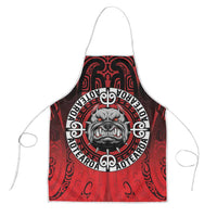 Aotearoa Bulldog Apron New Zealand Kowhaiwhai Tribal LT9 Red - Polynesian Pride