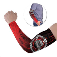 Aotearoa Bulldog Arm Sleeves New Zealand Kowhaiwhai Tribal LT9 Set of 2 Red - Polynesian Pride