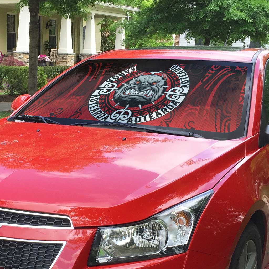 Aotearoa Bulldog Auto Sun Shade New Zealand Kowhaiwhai Tribal LT9 - Polynesian Pride