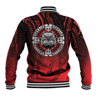 Aotearoa Bulldog Baseball Jacket New Zealand Kowhaiwhai Tribal LT9 - Polynesian Pride