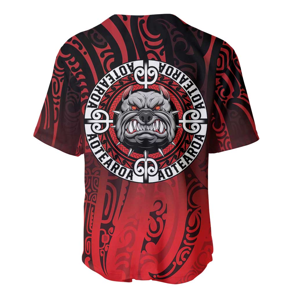 Aotearoa Bulldog Baseball Jersey New Zealand Kowhaiwhai Tribal LT9 - Polynesian Pride