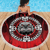 Aotearoa Bulldog Beach Blanket New Zealand Kowhaiwhai Tribal LT9 - Polynesian Pride