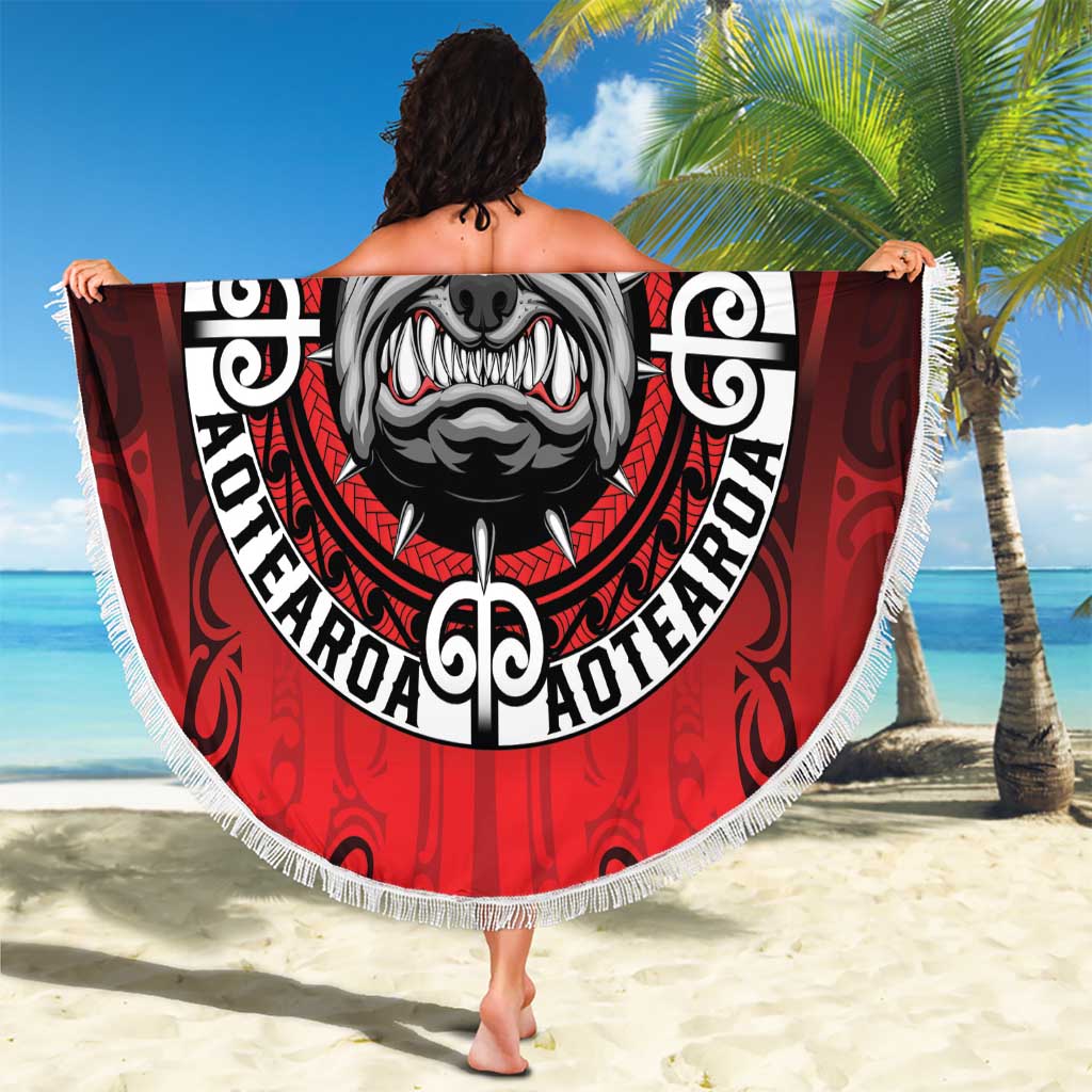 Aotearoa Bulldog Beach Blanket New Zealand Kowhaiwhai Tribal LT9 - Polynesian Pride