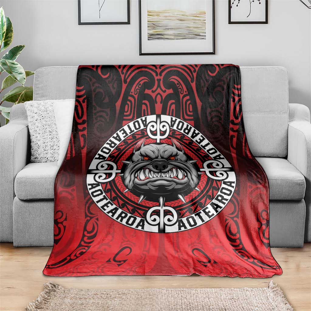 Aotearoa Bulldog Blanket New Zealand Kowhaiwhai Tribal LT9 - Polynesian Pride