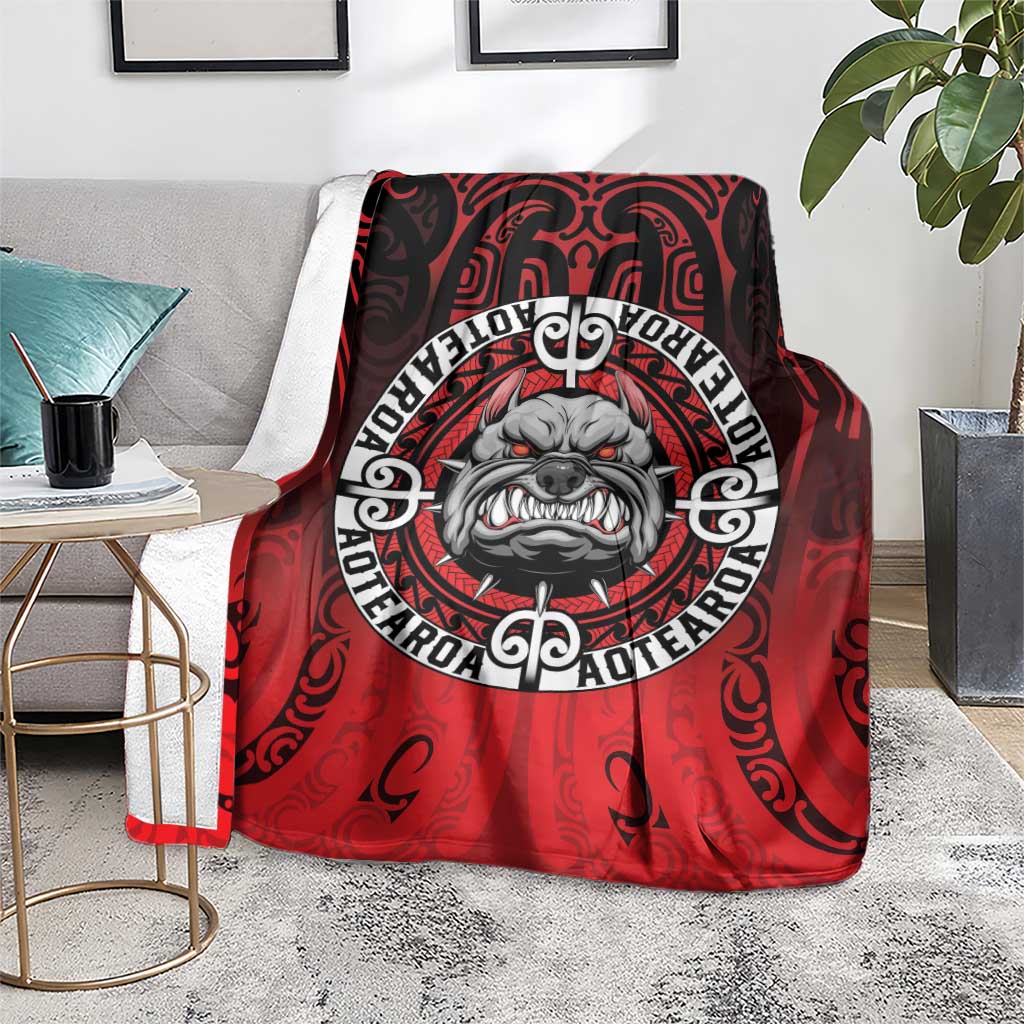 Aotearoa Bulldog Blanket New Zealand Kowhaiwhai Tribal LT9 - Polynesian Pride