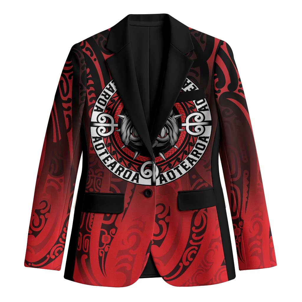 Aotearoa Bulldog Blazer New Zealand Kowhaiwhai Tribal LT9 Unisex Red - Polynesian Pride