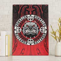 Aotearoa Bulldog Canvas Wall Art New Zealand Kowhaiwhai Tribal LT9 Without Frame Red - Polynesian Pride