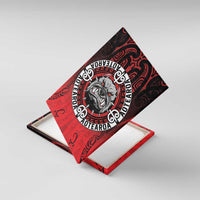 Aotearoa Bulldog Canvas Wall Art New Zealand Kowhaiwhai Tribal LT9 With Frame Red - Polynesian Pride