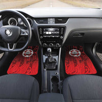 Aotearoa Bulldog Car Mats New Zealand Kowhaiwhai Tribal LT9 Set 2pcs - Front Red - Polynesian Pride