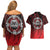 Aotearoa Bulldog Couples Matching Off Shoulder Short Dress and Hawaiian Shirt New Zealand Kowhaiwhai Tribal
