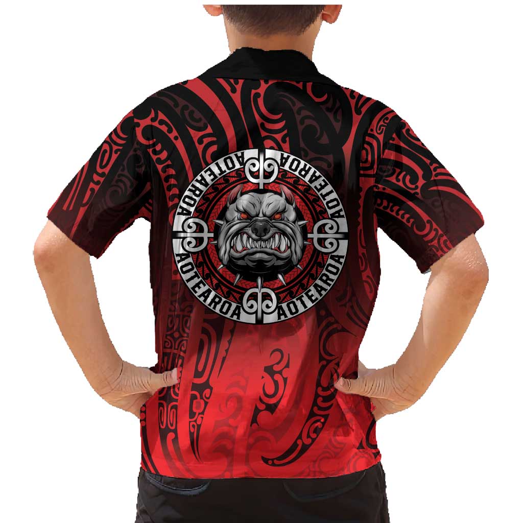 Aotearoa Bulldog Family Matching Mermaid Dress and Hawaiian Shirt New Zealand Kowhaiwhai Tribal LT9 - Polynesian Pride