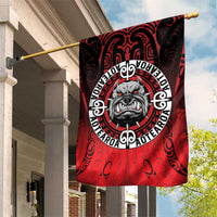 Aotearoa Bulldog Garden Flag New Zealand Kowhaiwhai Tribal LT9 House Flag Red - Polynesian Pride