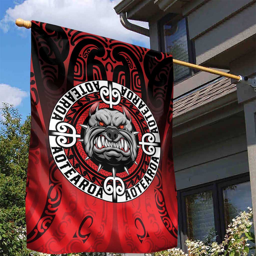 Aotearoa Bulldog Garden Flag New Zealand Kowhaiwhai Tribal LT9 - Polynesian Pride