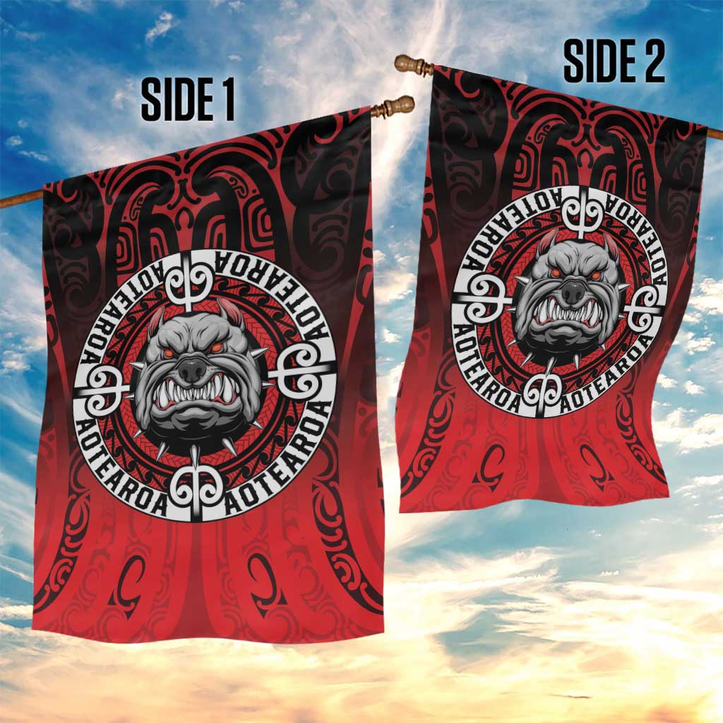 Aotearoa Bulldog Garden Flag New Zealand Kowhaiwhai Tribal LT9 - Polynesian Pride