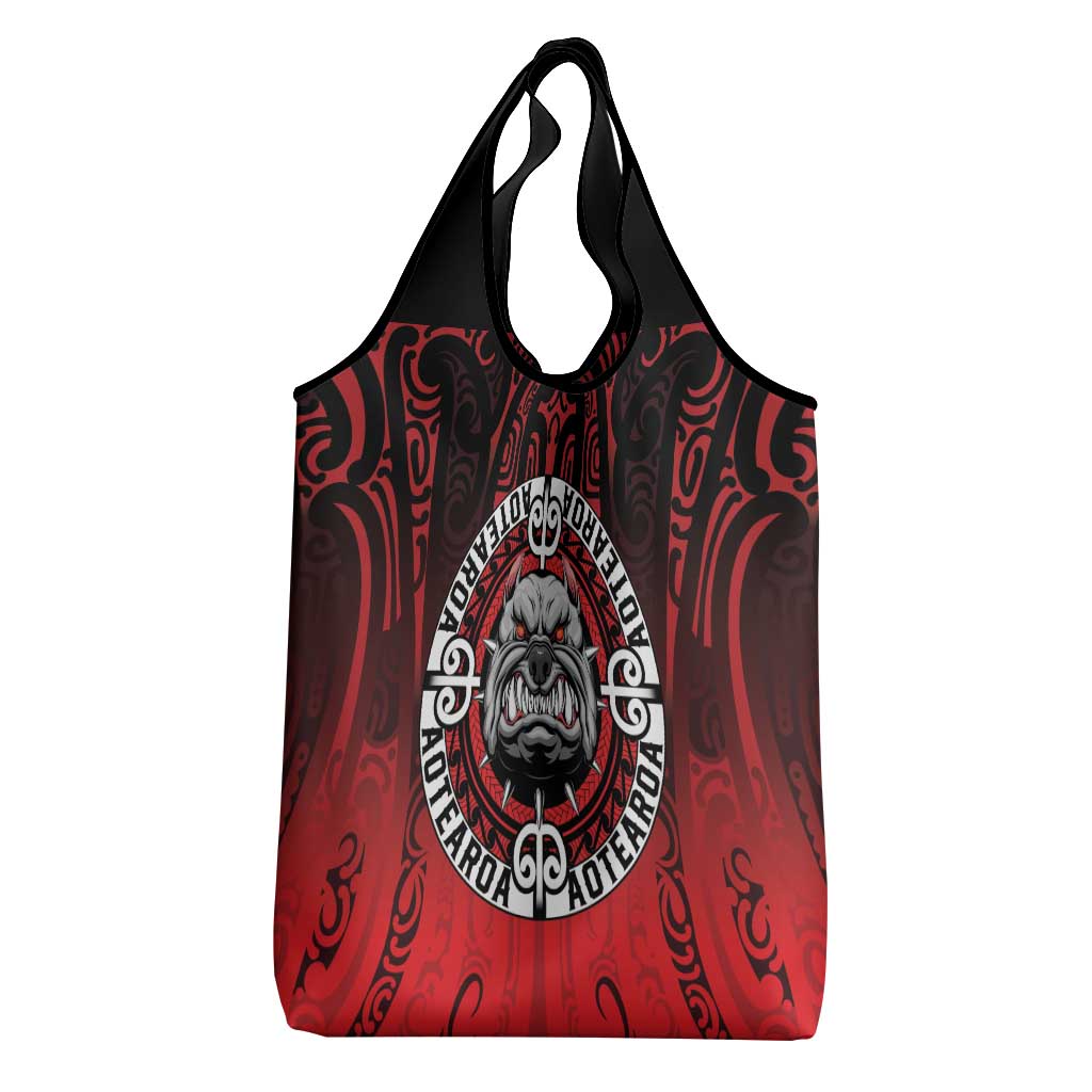 Aotearoa Bulldog Grocery Bag New Zealand Kowhaiwhai Tribal LT9 - Polynesian Pride