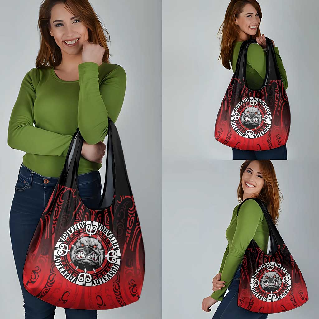Aotearoa Bulldog Grocery Bag New Zealand Kowhaiwhai Tribal LT9 - Polynesian Pride