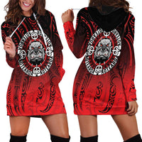 Aotearoa Bulldog Hoodie Dress New Zealand Kowhaiwhai Tribal LT9 - Polynesian Pride