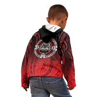 Aotearoa Bulldog Kid Hoodie New Zealand Kowhaiwhai Tribal LT9 - Polynesian Pride
