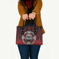 Aotearoa Bulldog Leather Bag New Zealand Kowhaiwhai Tribal LT9 - Polynesian Pride