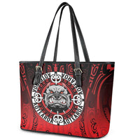 Aotearoa Bulldog Leather Tote Bag New Zealand Kowhaiwhai Tribal LT9 - Polynesian Pride