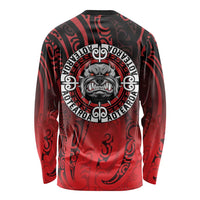 Aotearoa Bulldog Long Sleeve Shirt New Zealand Kowhaiwhai Tribal LT9 - Polynesian Pride