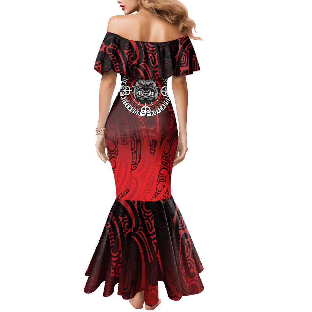 Aotearoa Bulldog Mermaid Dress New Zealand Kowhaiwhai Tribal LT9 - Polynesian Pride