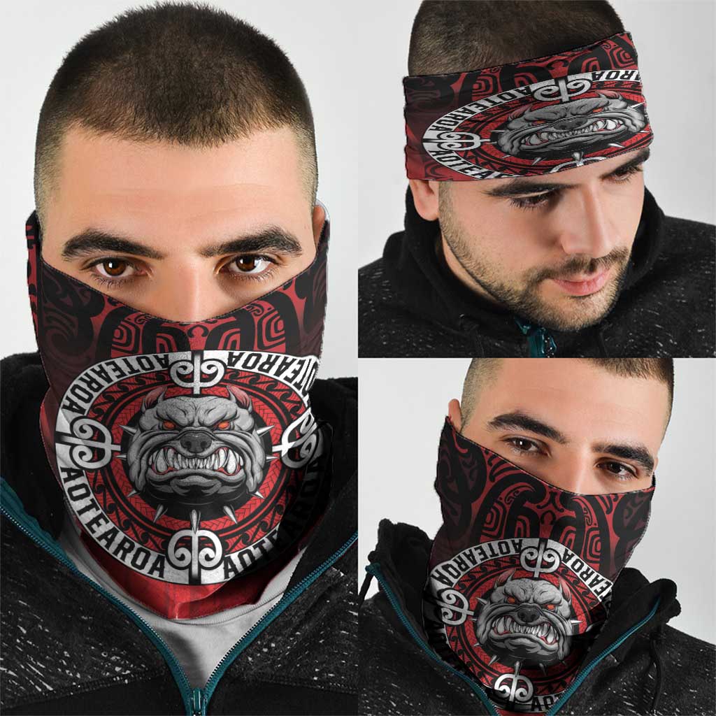 Aotearoa Bulldog Neck Gaiter New Zealand Kowhaiwhai Tribal LT9 - Polynesian Pride