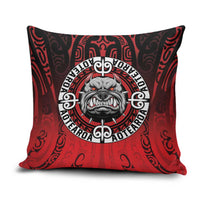 Aotearoa Bulldog Pillow Cover New Zealand Kowhaiwhai Tribal LT9 Red - Polynesian Pride
