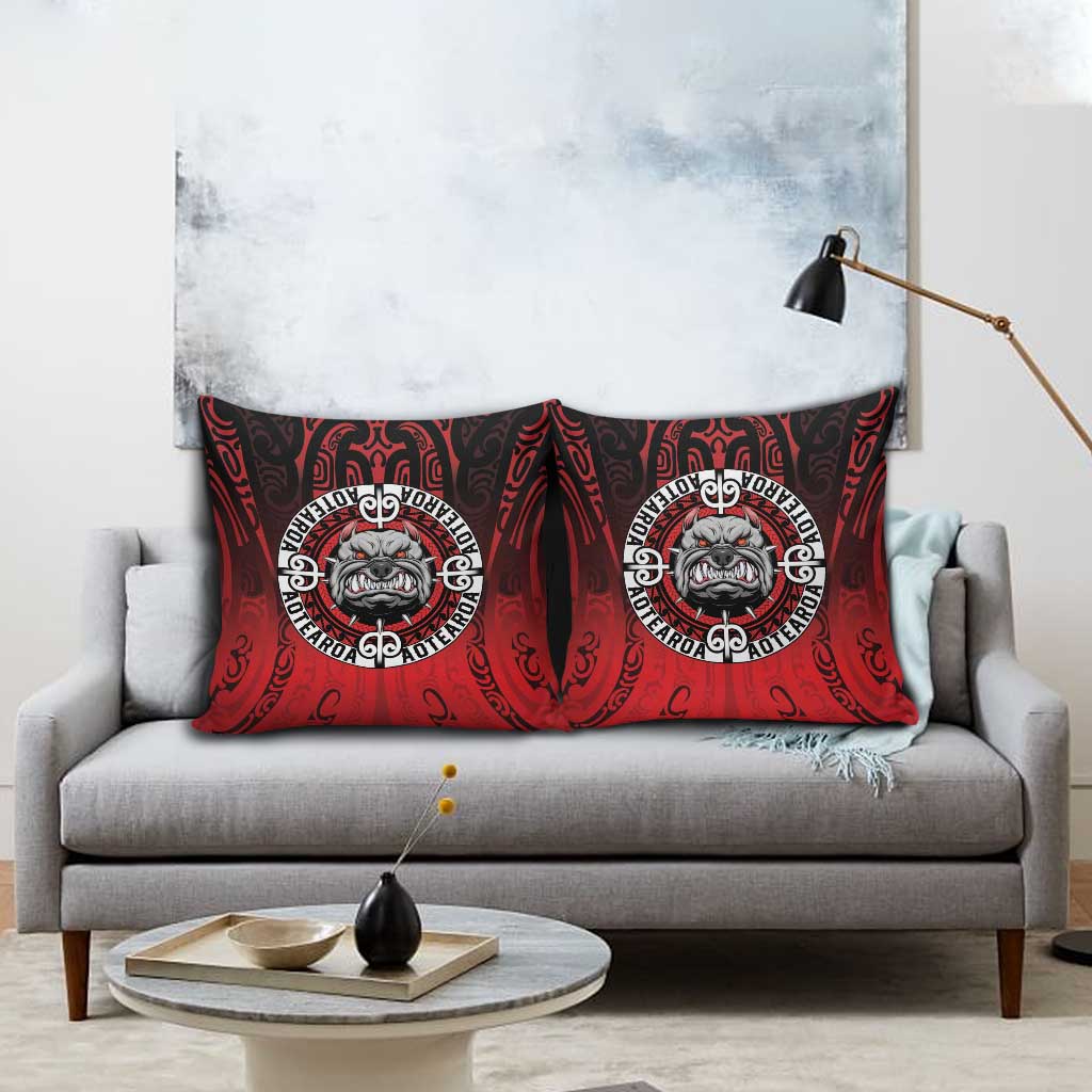 Aotearoa Bulldog Pillow Cover New Zealand Kowhaiwhai Tribal LT9 - Polynesian Pride