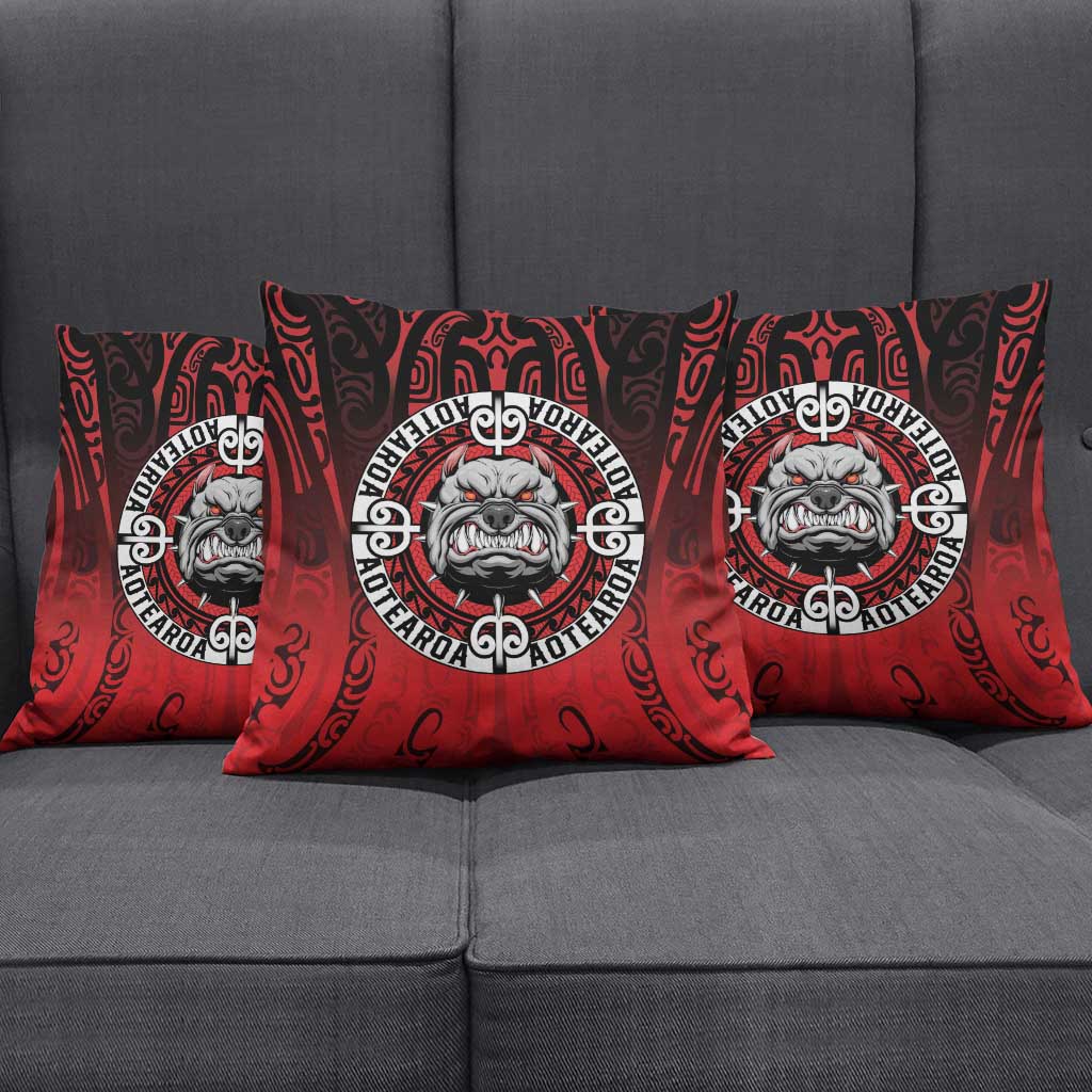 Aotearoa Bulldog Pillow Cover New Zealand Kowhaiwhai Tribal LT9 - Polynesian Pride