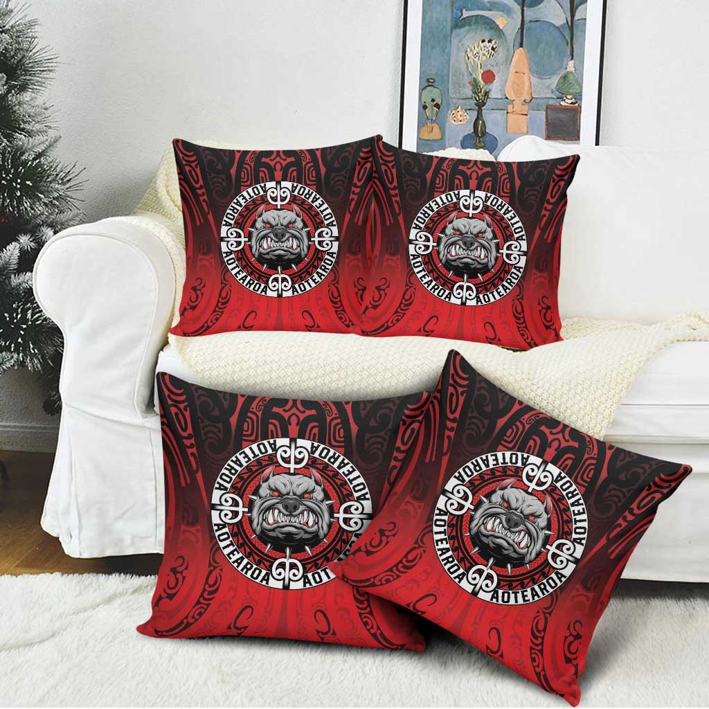 Aotearoa Bulldog Pillow Cover New Zealand Kowhaiwhai Tribal LT9 - Polynesian Pride