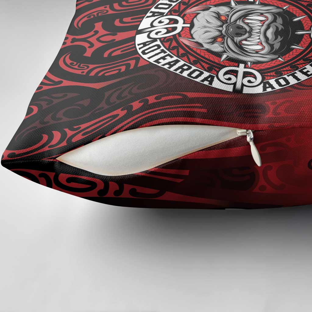 Aotearoa Bulldog Pillow Cover New Zealand Kowhaiwhai Tribal LT9 - Polynesian Pride