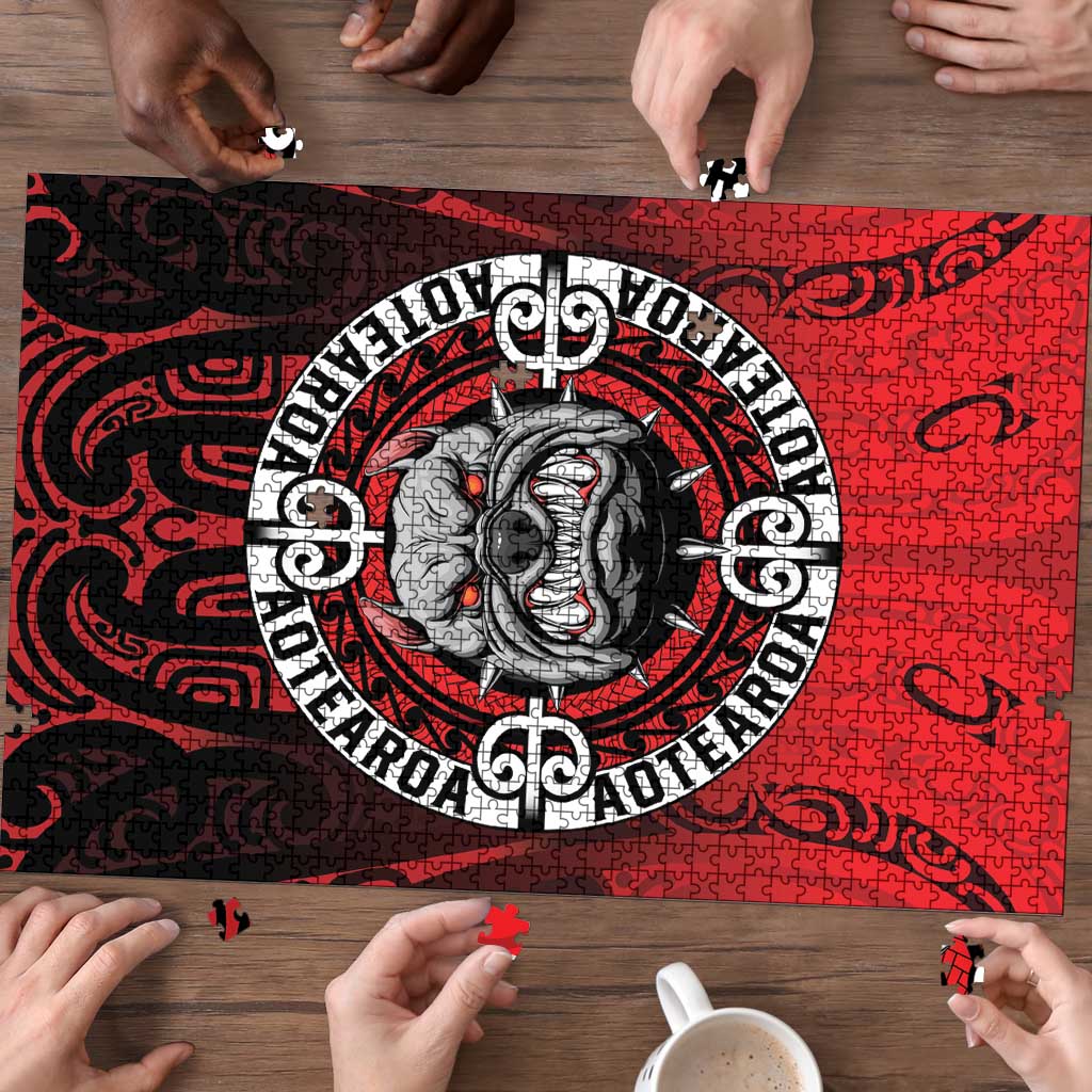 Aotearoa Bulldog Puzzle New Zealand Kowhaiwhai Tribal LT9 - Polynesian Pride