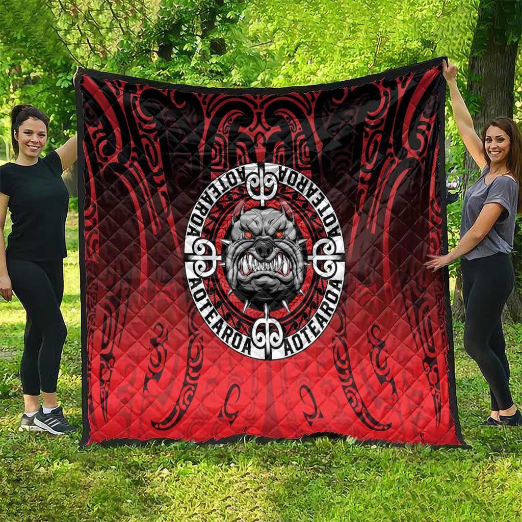 Aotearoa Bulldog Quilt New Zealand Kowhaiwhai Tribal LT9 - Polynesian Pride