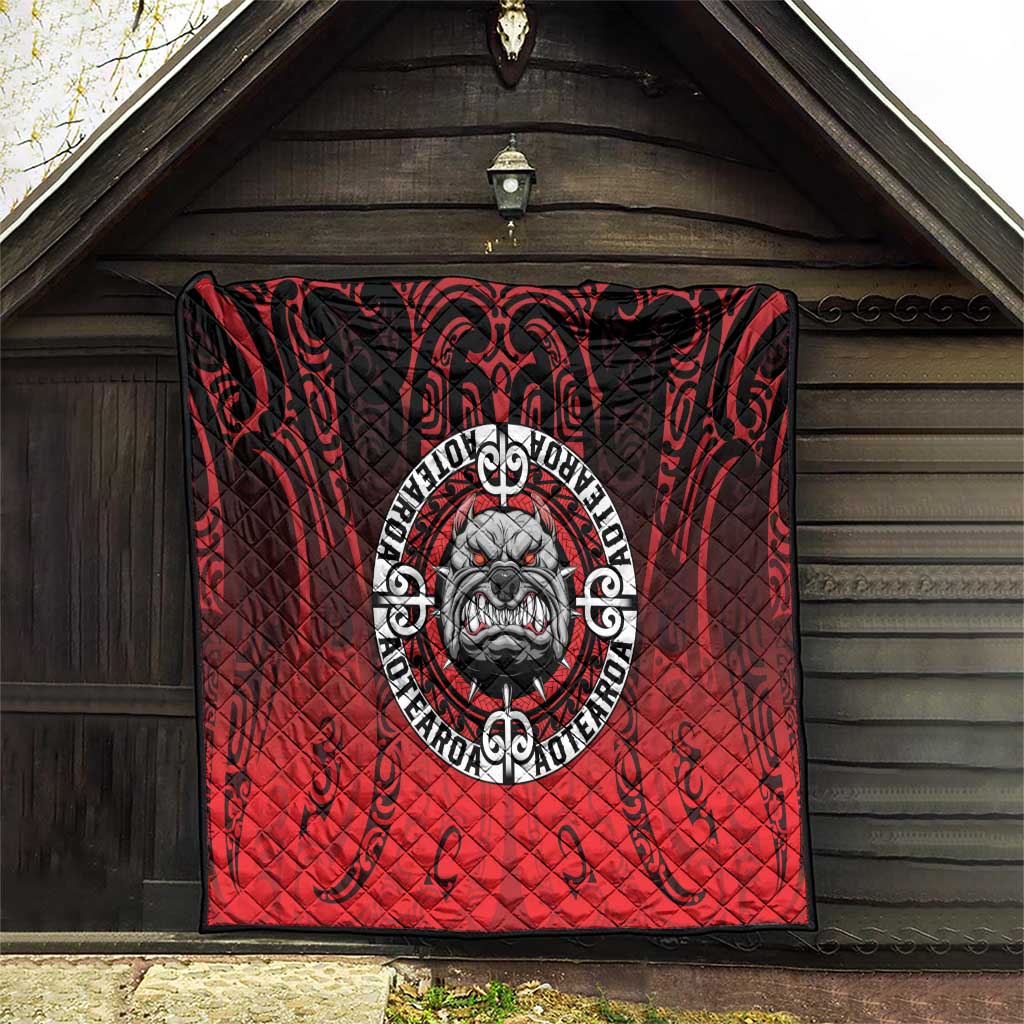 Aotearoa Bulldog Quilt New Zealand Kowhaiwhai Tribal LT9 - Polynesian Pride