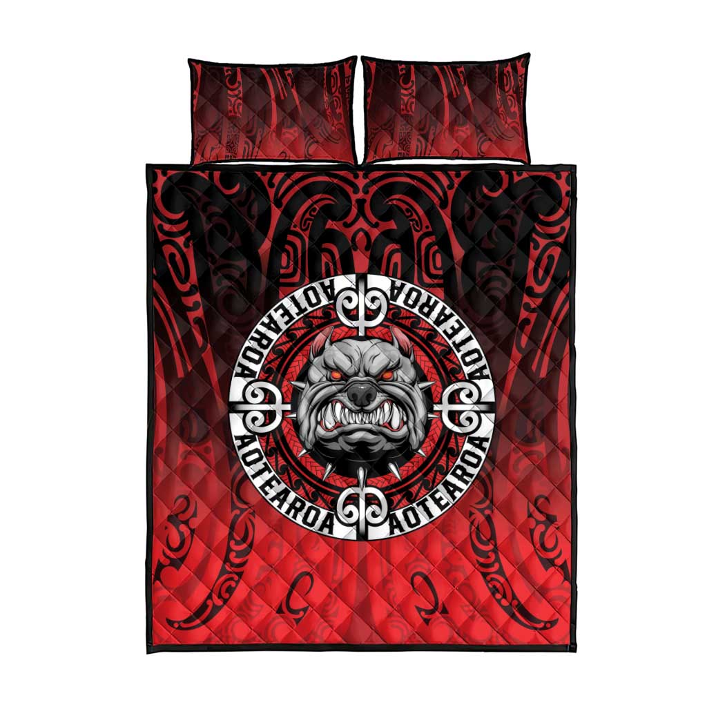 Aotearoa Bulldog Quilt Bed Set New Zealand Kowhaiwhai Tribal LT9 - Polynesian Pride