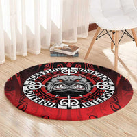 Aotearoa Bulldog Round Carpet New Zealand Kowhaiwhai Tribal LT9 - Polynesian Pride