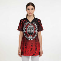 Aotearoa Bulldog Scrub Top New Zealand Kowhaiwhai Tribal LT9 - Polynesian Pride