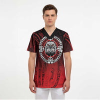 Aotearoa Bulldog Scrub Top New Zealand Kowhaiwhai Tribal LT9 - Polynesian Pride