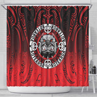 Aotearoa Bulldog Shower Curtain New Zealand Kowhaiwhai Tribal LT9 - Polynesian Pride