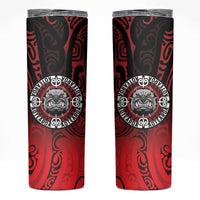 Aotearoa Bulldog Skinny Tumbler New Zealand Kowhaiwhai Tribal LT9 Red - Polynesian Pride