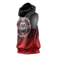 Aotearoa Bulldog Sleeveless Hoodie New Zealand Kowhaiwhai Tribal LT9 - Polynesian Pride