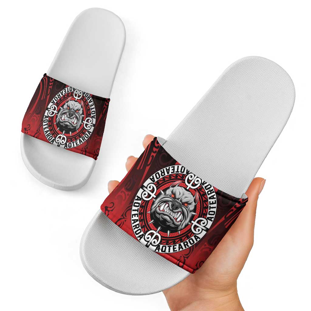 Aotearoa Bulldog Slide Sandals New Zealand Kowhaiwhai Tribal LT9 - Polynesian Pride