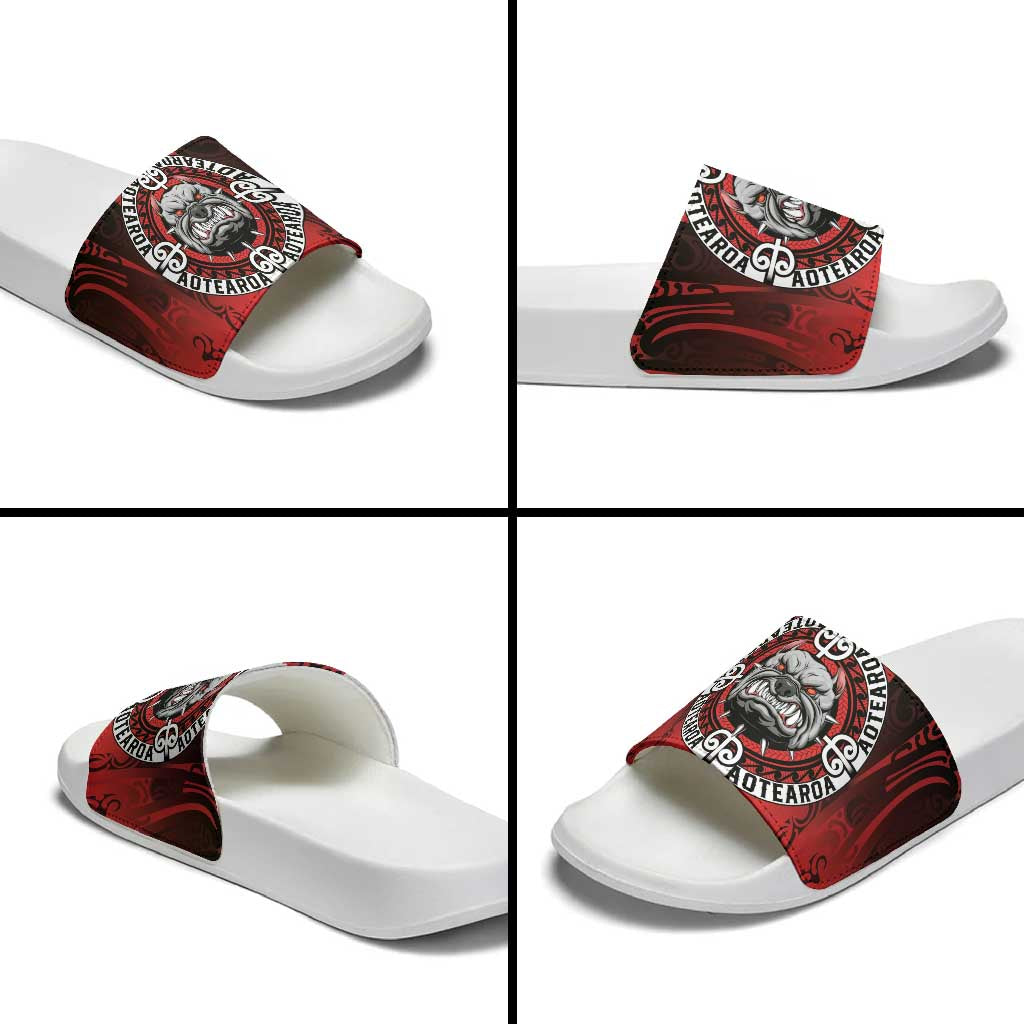 Aotearoa Bulldog Slide Sandals New Zealand Kowhaiwhai Tribal LT9 - Polynesian Pride