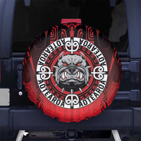 Aotearoa Bulldog Spare Tire Cover New Zealand Kowhaiwhai Tribal LT9 No hole Red - Polynesian Pride