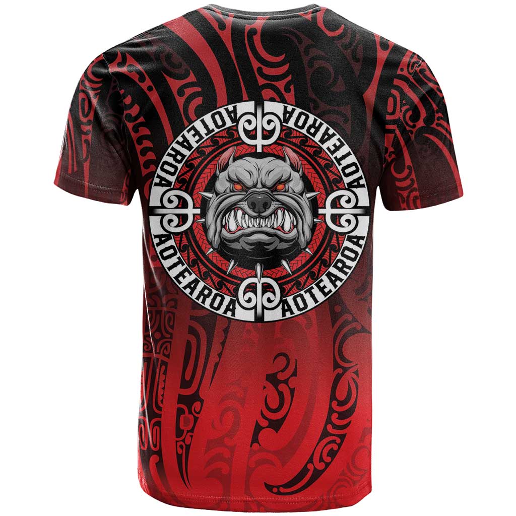 Aotearoa Bulldog T Shirt New Zealand Kowhaiwhai Tribal LT9 - Polynesian Pride